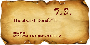 Theobald Donát névjegykártya